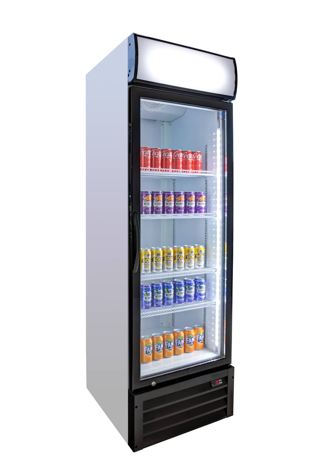 Norsk Tall Single Glass Door Fridge 430L