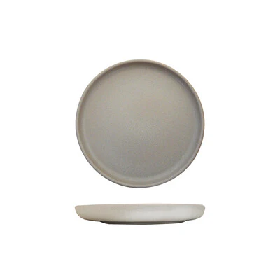 Light Grey Walled Round Plate - 220mm