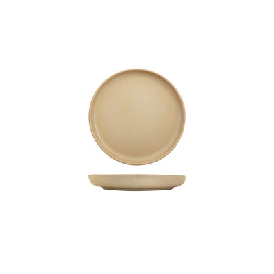 Taupe Walled Round Plate - 175mm