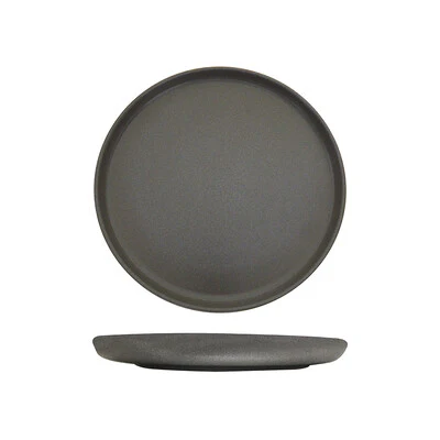 Dark Grey Walled Round Plate - 280mm