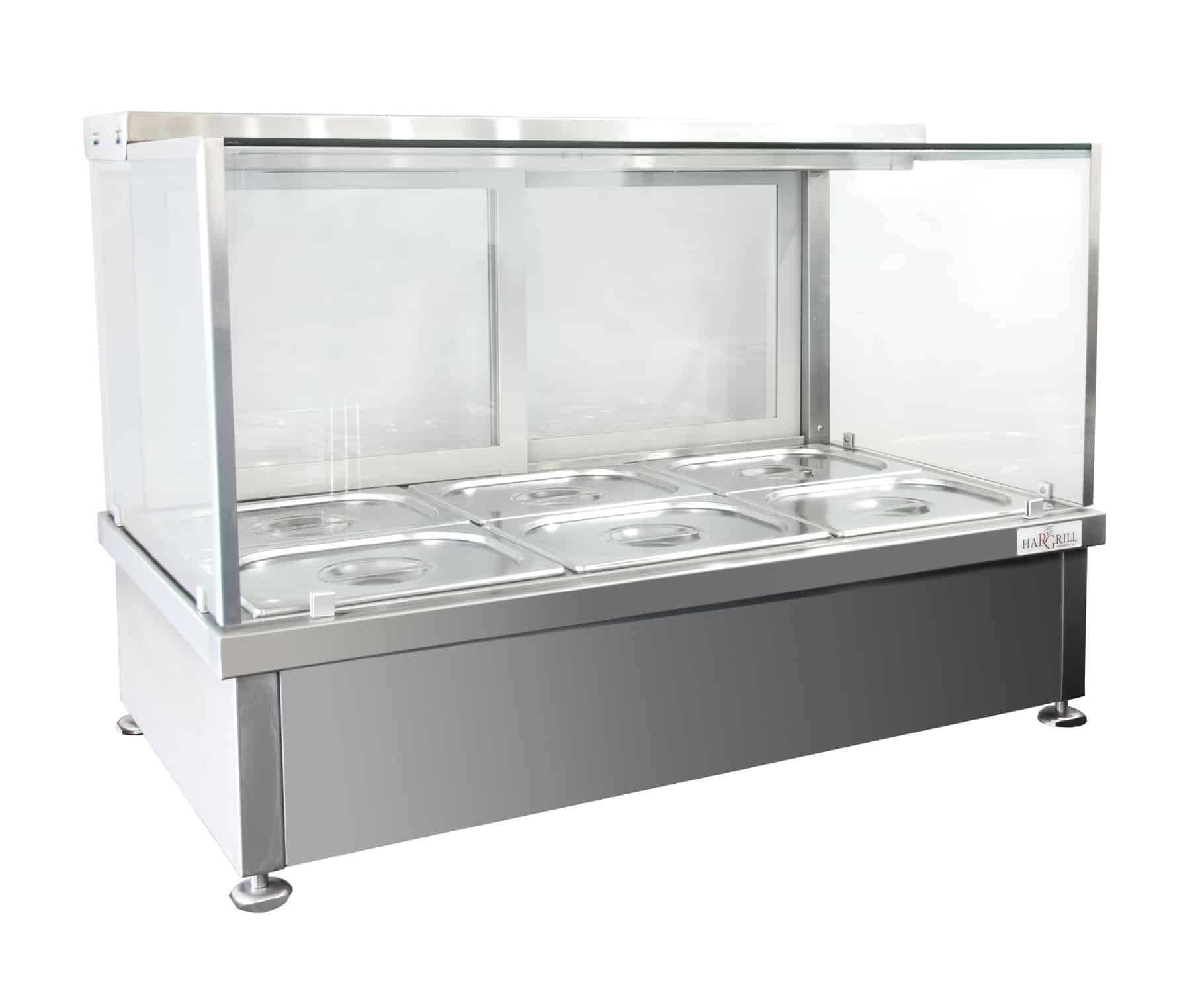 Hargrill Countertop 3 x 1/1 GN Pan Bain Marie, Square Glass