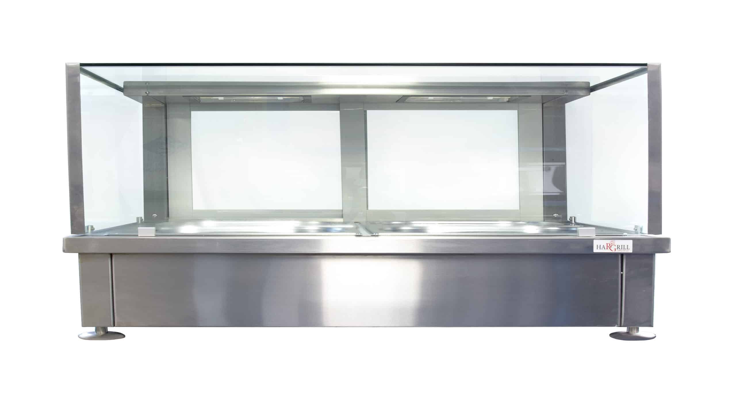 Hargrill Countertop 5 x 1/1 GN Pan Bain Marie, Square Glass