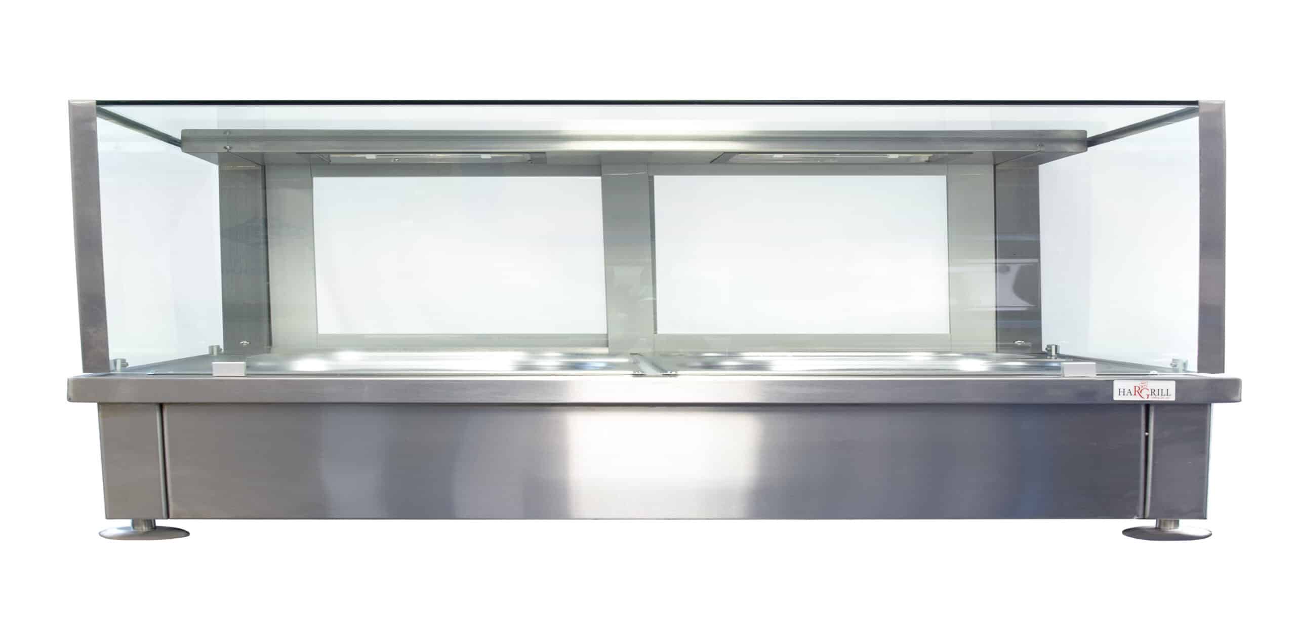 Hargrill Countertop 6 x 1/1 GN Pan Bain Marie, Square Glass