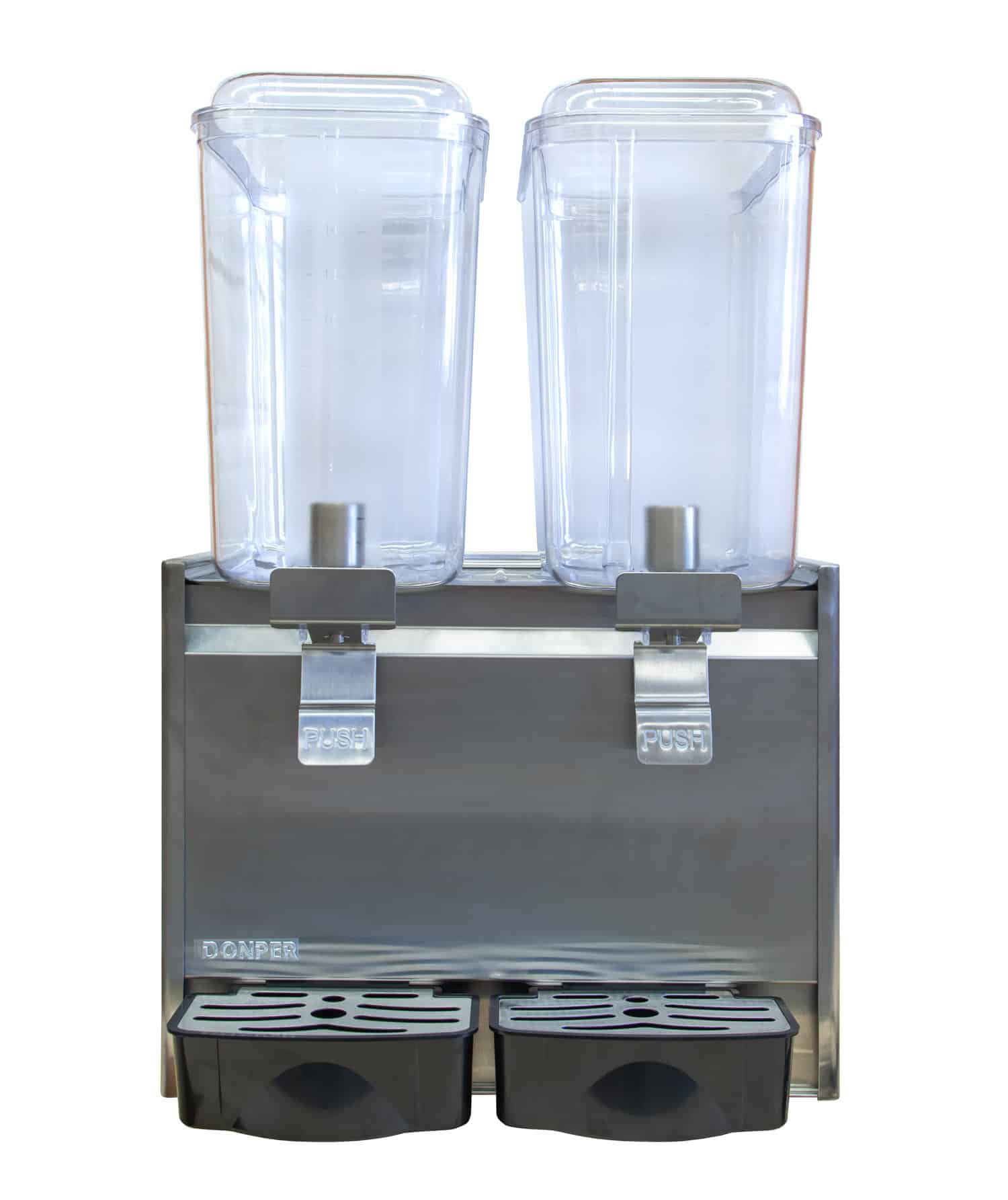Twin Tank Cold Drink Dispenser Double Bowl Chilled Juice and Beverage Dispenser 2 x 18L Tanks