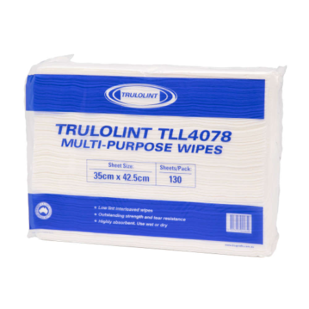 Low Lint Folded Cleaning Cloth - L35cm x W42.5cm