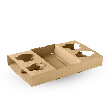 2 & 4 Cup BioCup Paper Tray - Qty 100/ctn
