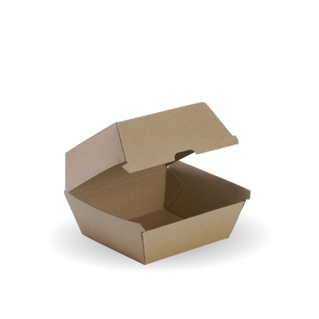 BioBoard Burger Box - L105mm x W105mm x H85mm - Qty 250/ctn