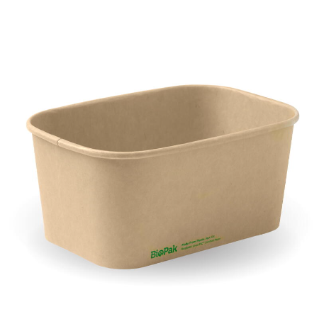 Kraft BioBoard Takeaway Container - 1L - Qty 300/ctn