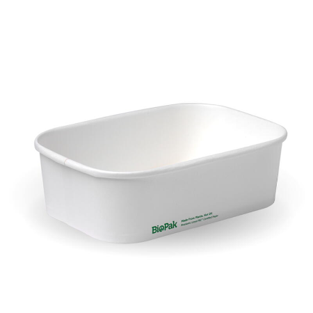 White BioBoard Takeaway Container - 650ml - Qty 300/ctn