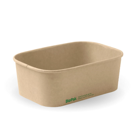 Kraft BioBoard Takeaway Container - 750ml - Qty 300/ctn