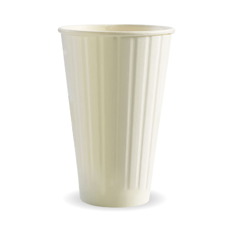 White Double Wall BioCup - 460ml (90mm) - Qty 600/ ctn