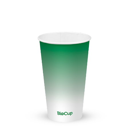 Green Cold Paper BioCup - 500ml (90mm) - Qty 1,000/ctn