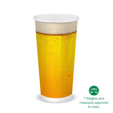 Beer Cold Paper BioCup - 600ml (90mm)
