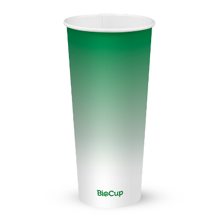 Green Cold Paper BioCup - 700ml (90mm) - Qty 500/ctn