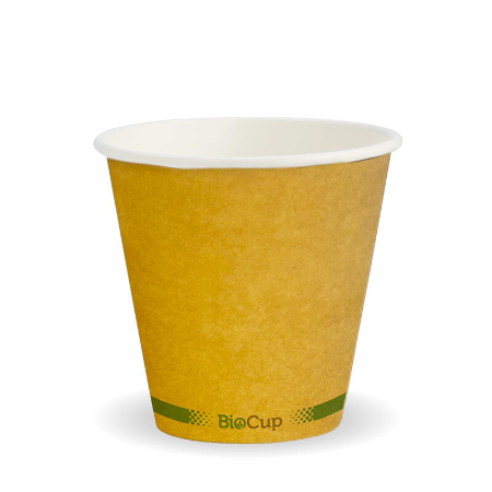 Kraft Green Stripe Single Wall BioCup - 280ml (90mm) - Qty 1,000/ctn