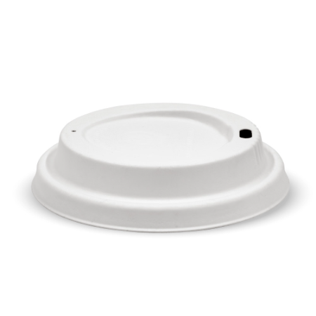 Large White Plant Fibre BioCup Lid - 90mm - Qty 1,000/ctn