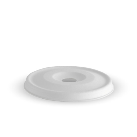 Plant Fibre Flat Cold Paper BioCup Lid - 80mm - Qty 1,000/ctn