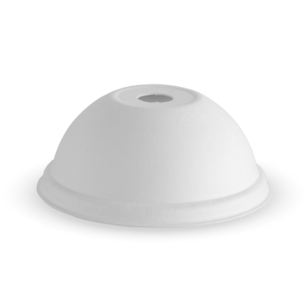 Plant Fibre Dome Cold Paper BioCup Lid - 90mm - Qty 1,000/ctn