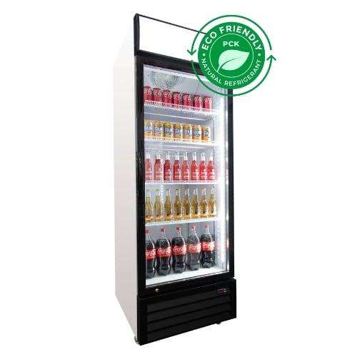 Norsk Tall Single Glass Door Fridge 600L
