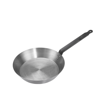 Iron Frying Pan with Iron Handle - D200mm (Inner) x D255mm (Outer) x H50mm