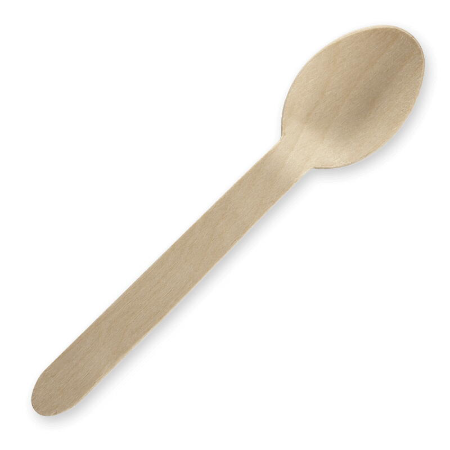 16cm Unbranded Wood Spoon - 16cm - Qty 2,000/ctn