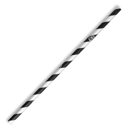 Regular Black Stripe BioStraw- 6mm