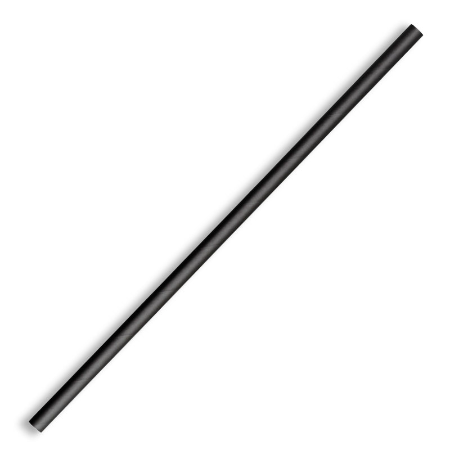 Regular Black BioStraw- 6mm - Qty 2,500/ctn