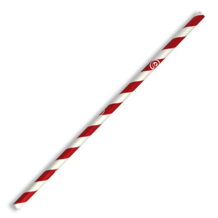 Regular Red Stripe BioStraw - 6mm