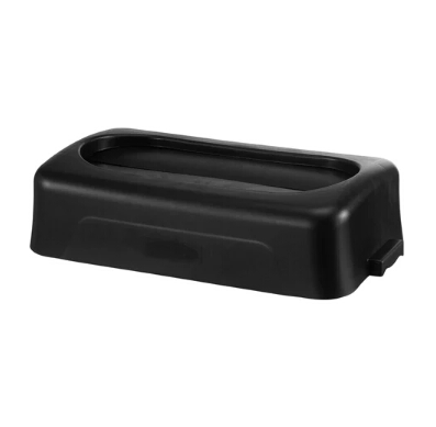 Rectangular Hinged Lid for Vented Channel Bin (Grey)
