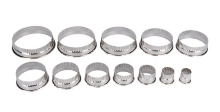 Stainless Steel Pastry Cutter Set - 12pcs (Serated Edge)
