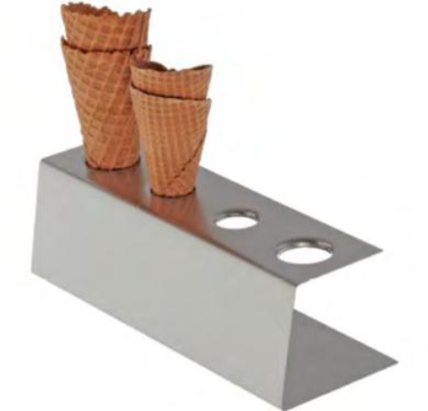 4-Cone Stainless Steel Ice Cream Cone Holder