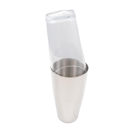 Stainless Steel Boston Shaker with Glass