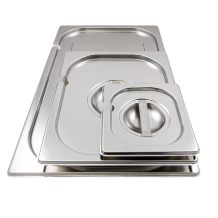 Stainless Steel Notched GN Lid 1 / 6 - L176mm x W162mm