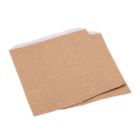 Brown Flat No.2 Paper Bags - L200mm x W205mm