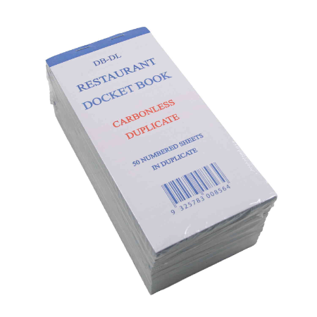 Duplicate Docket Book - L210mm x W100mm (Pack of 10)