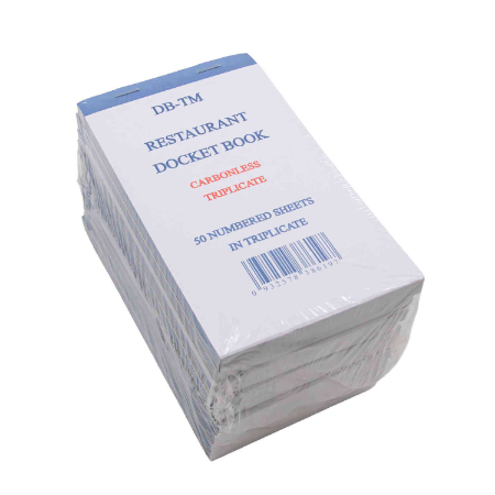 Carbonless Triplicate Docket Book - L170mm x W100mm (Pack of 10)