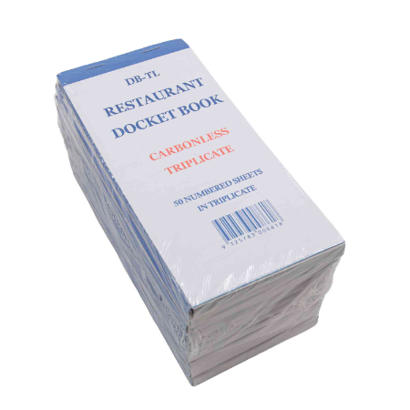 Carbonless Triplicate Docket Book - L210mm x W100mm (Pack of 10)