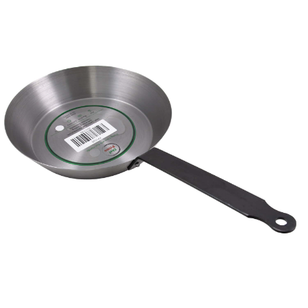 Iron Frying Pan with Iron Handle - D200mm (Inner) x D255mm (Outer) x H50mm