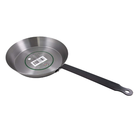 Iron Frying Pan with Iron Handle - D240mm (Inner) x D298mm (Outer) x H50mm