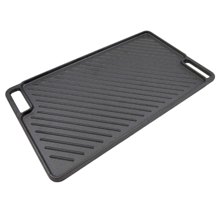 Reversible Cast Iron Griddle - L460mm x W260mm x H14mm