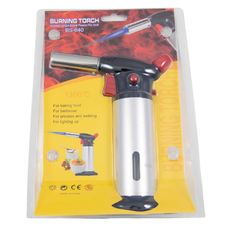 Stainless Steel Butane Chef's Torch - W136xH182mm