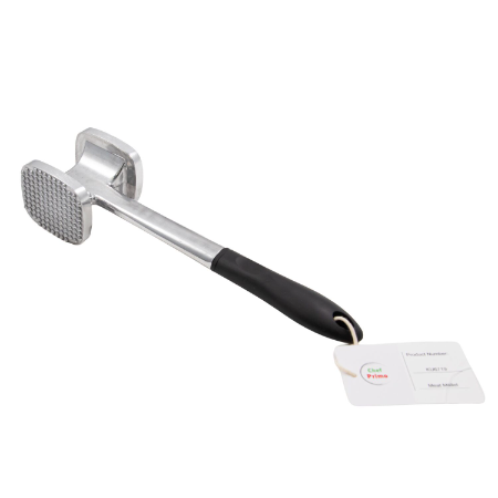 Aluminium Meat Mallet (Plastic Handle) - L277mm x W75mm x H59mm