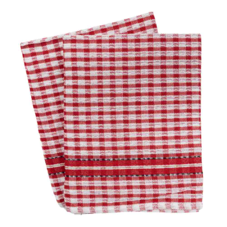 Tea Towel - W45cm x L70cm (Red) (Pack of 12)