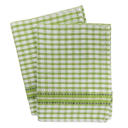 Tea Towel - W45cm x L70cm (Green) (Pack of 12)