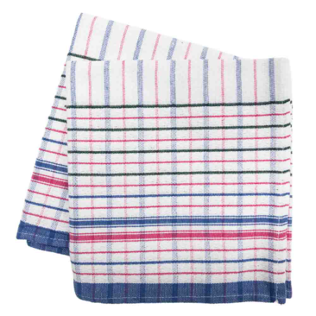 Large Check Tea Towel - W45cm x L80cm (Pack of 12)