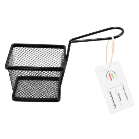 Mini Frying Basket - L100mm x W80mm x H75mm - Black