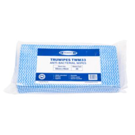 Anti-Bacterial Blue Wipes - L60cm x W45cm