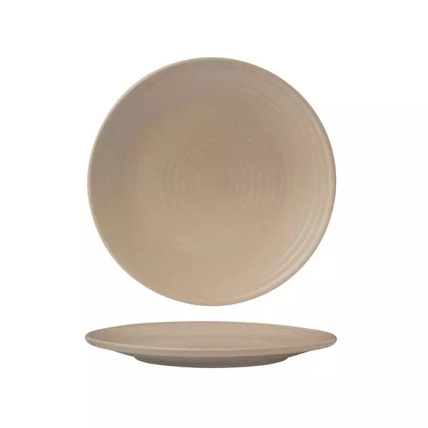 Sand Ribbed Round Plate-210mm