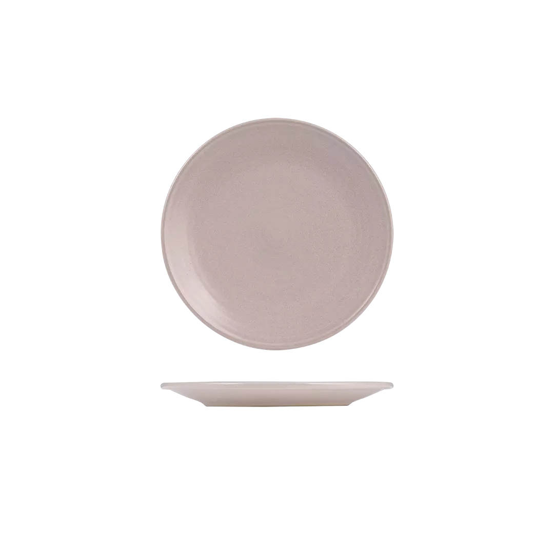 Pearl Blush Ribbed Round Plate-210mm