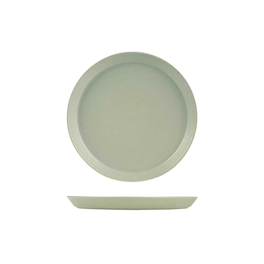 Pearl Pistachio Round Tapered Plate-240mm